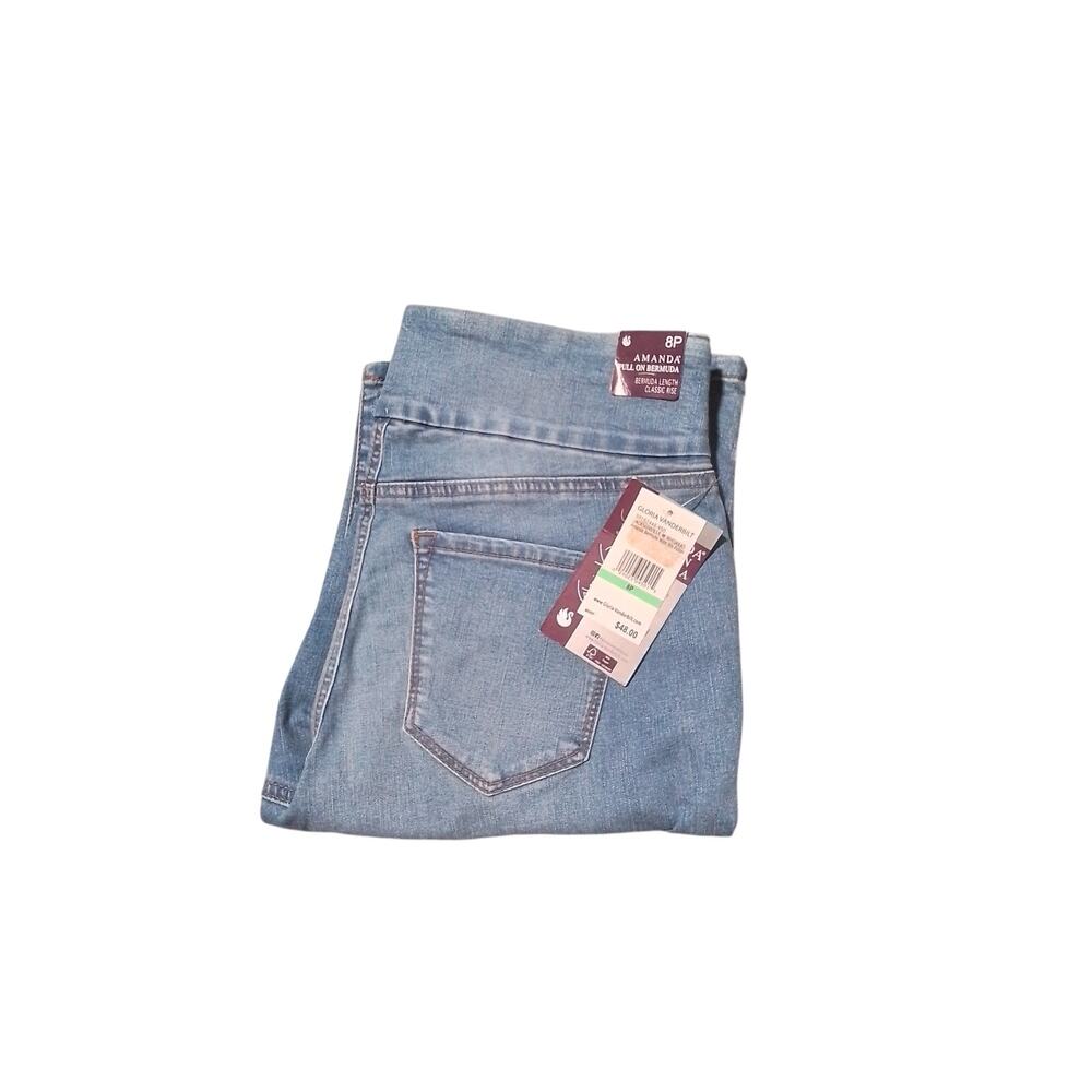 Gloria Vanderbilt Women's Amanda Pull On Bermuda Shorts 8 Petite NWT